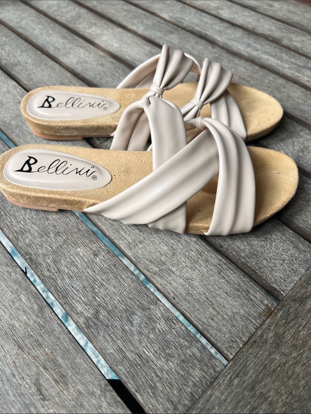 Bellini Taupe Knot Slide Sandals - Picture 5 of 8
